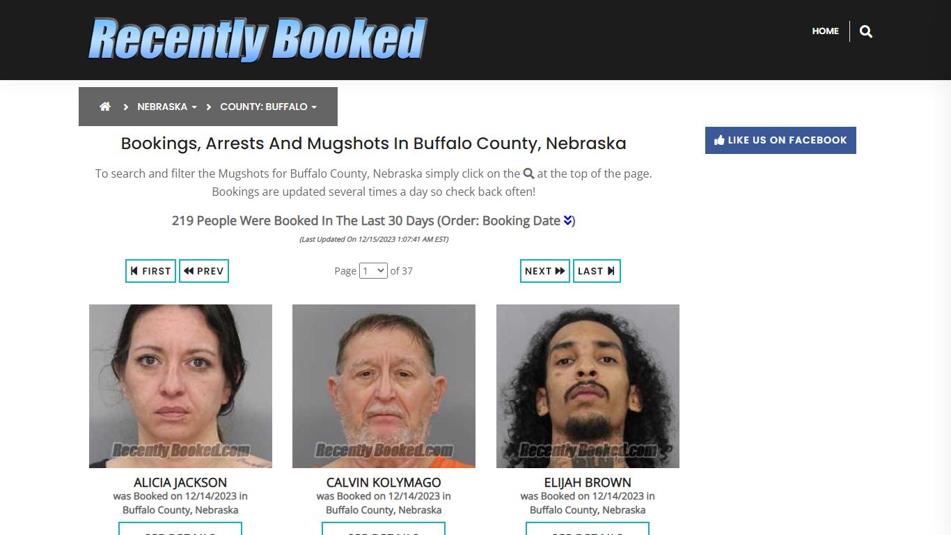 Bookings, Arrests and Mugshots in Buffalo County, Nebraska